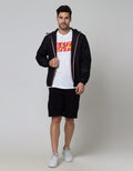 Cole Micro Jacket With Stripe Zipper Detail
