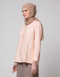 Annisa Long Sleeve Shirt Basic With Detail On Button And Hi Lo Hem