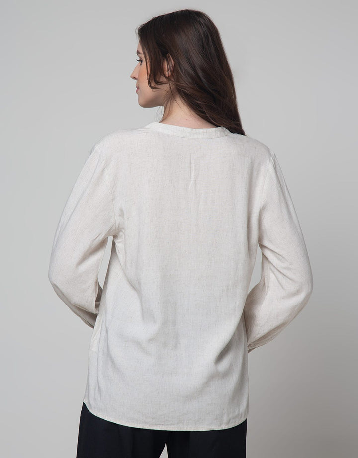 Connexion Long Sleeve Blouse Cotton Bulukuda Embro Dada