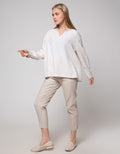 Connexion Long Sleeve Blouse Cotton Bulukuda Embro Manset