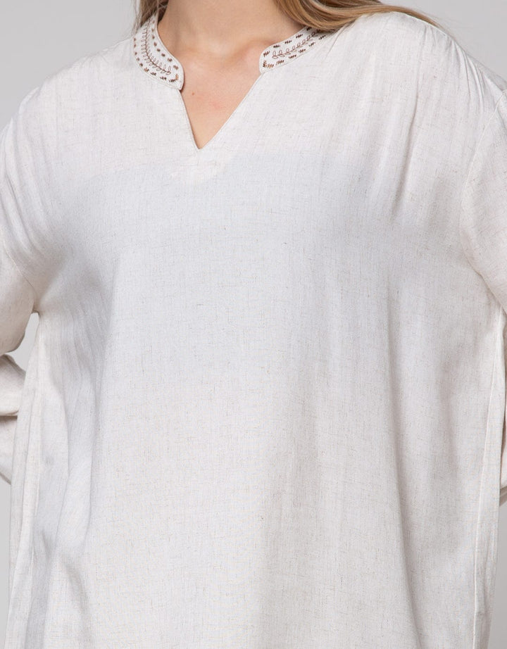 Connexion Long Sleeve Blouse Cotton Bulukuda Embro Manset