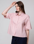 Connexion Vertical Stripes Kemeja Wanita