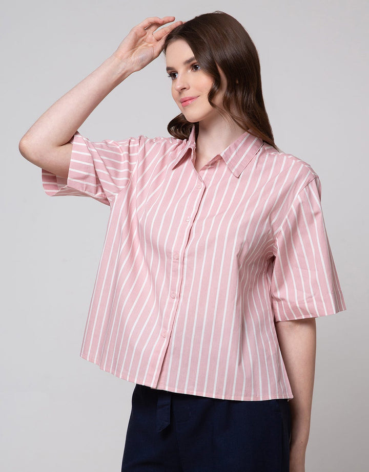 Connexion Vertical Stripes Kemeja Wanita