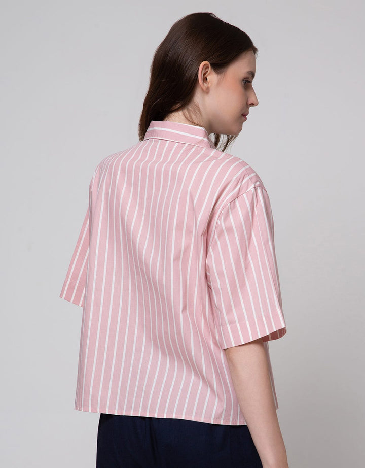 Connexion Vertical Stripes Kemeja Wanita