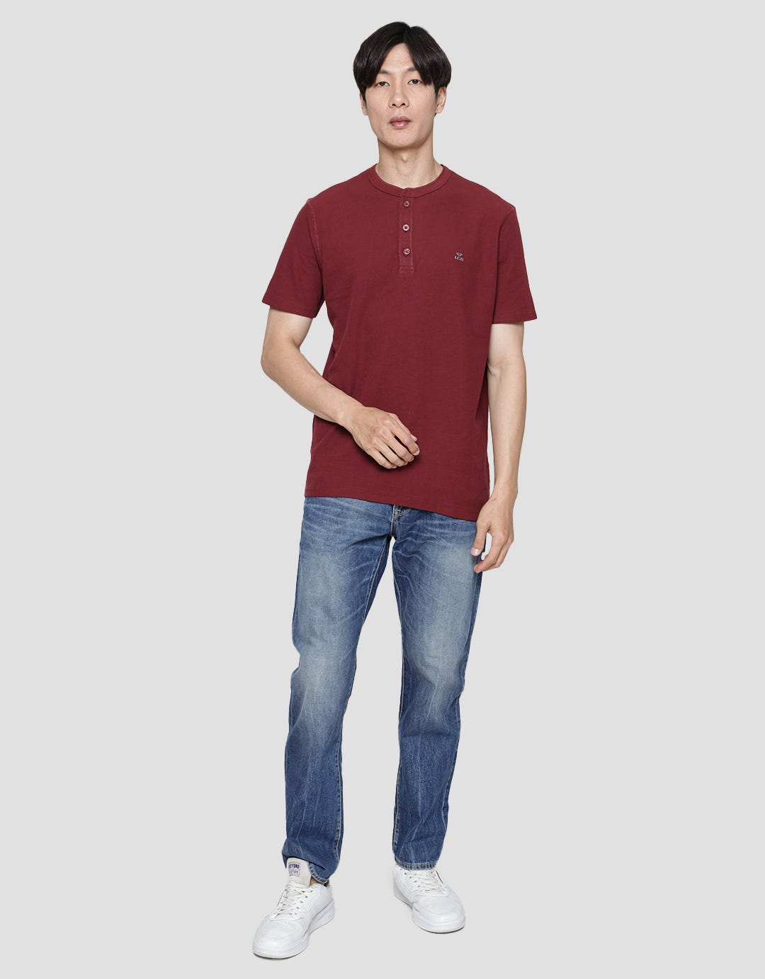 LGS Casual Closure Plain Men's T-Shirt