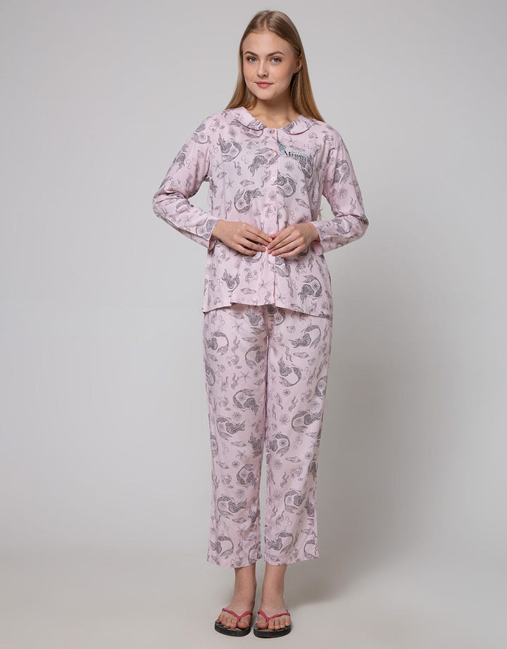 Disney Long Sleeve Pyjama Pants Little Mermaid Rayon