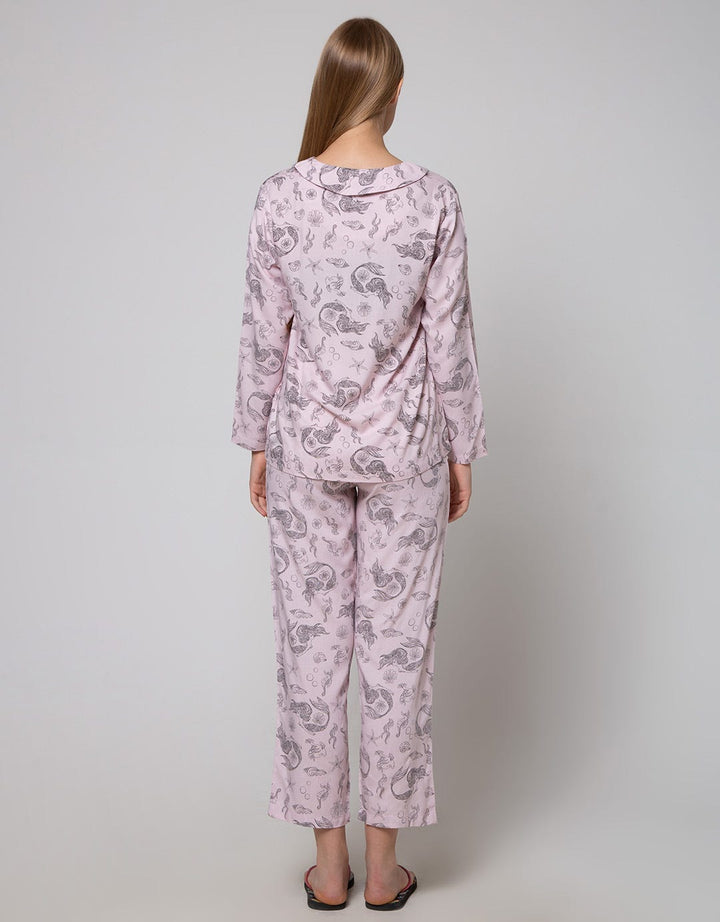 Disney Long Sleeve Pyjama Pants Little Mermaid Rayon