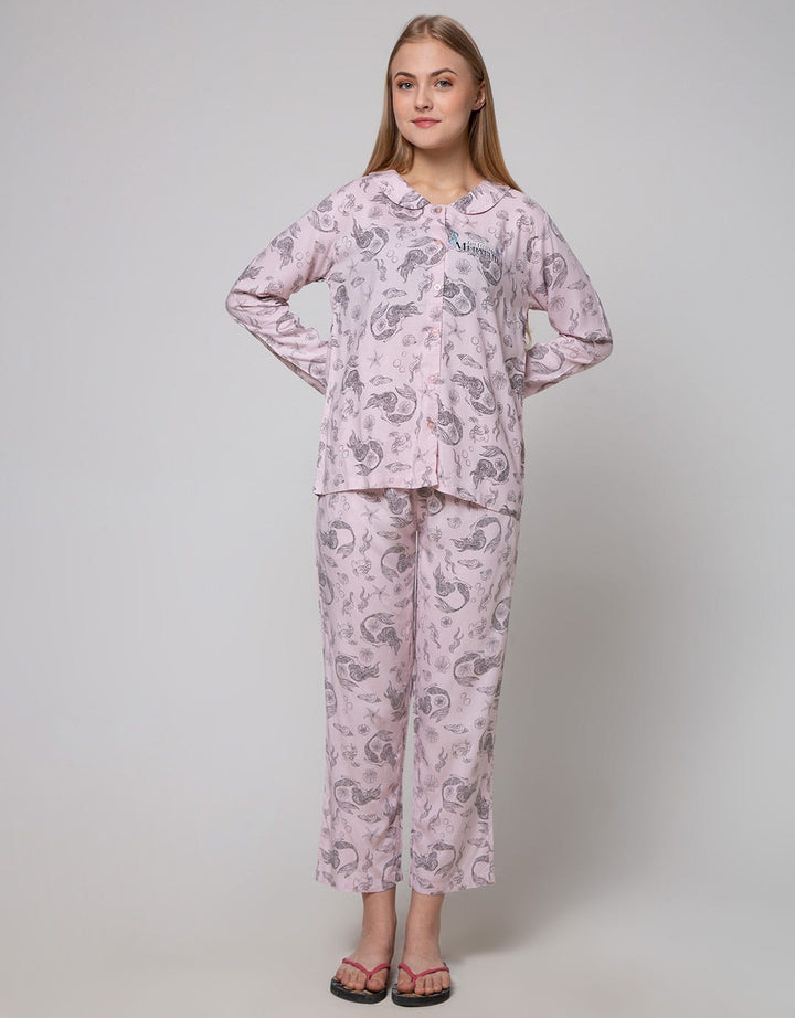 Disney Long Sleeve Pyjama Pants Little Mermaid Rayon