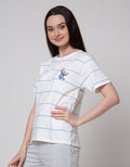 Disney Stitch Embro Stripe Kaos Wanita