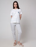 Disney Long Pants Stitch Outline Back Print