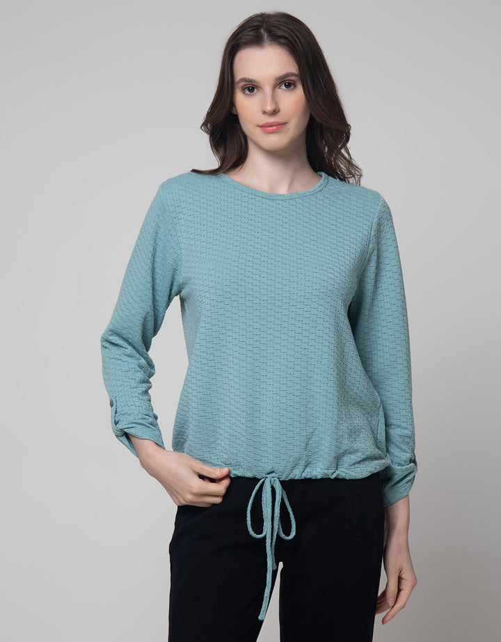 Connexion Emboss Drawstring Kaos Wanita