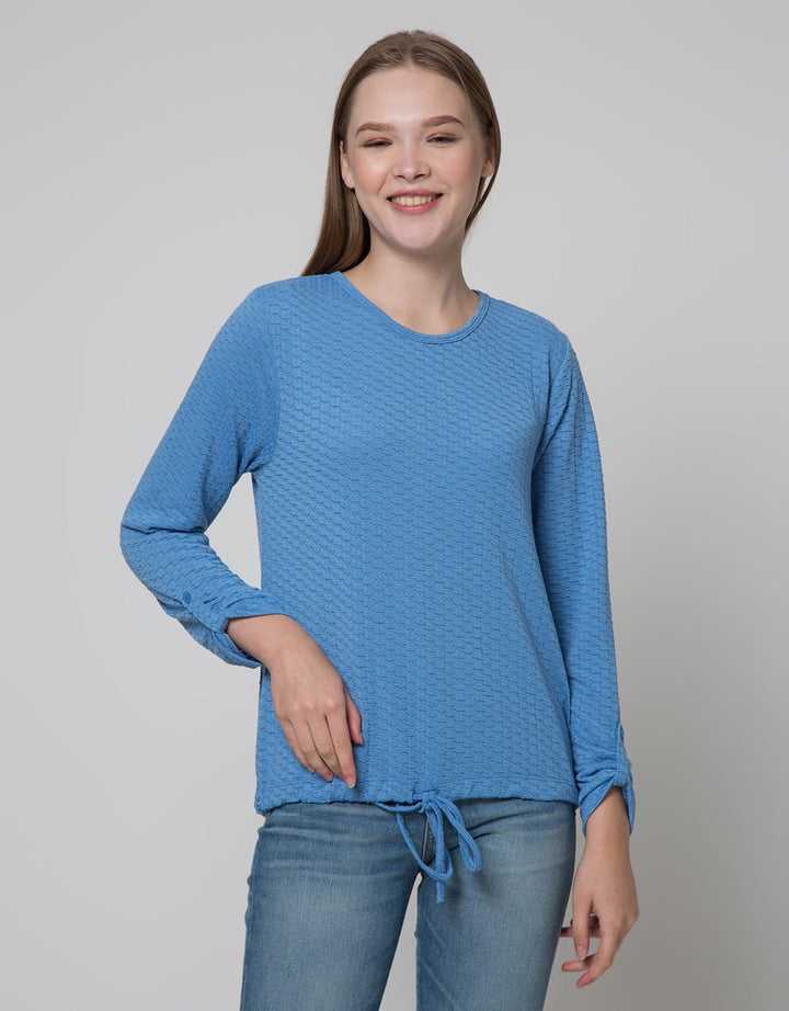 Connexion Emboss Drawstring Kaos Wanita