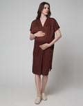 Connexion Mom Short Sleeve Midi Dress Rayon