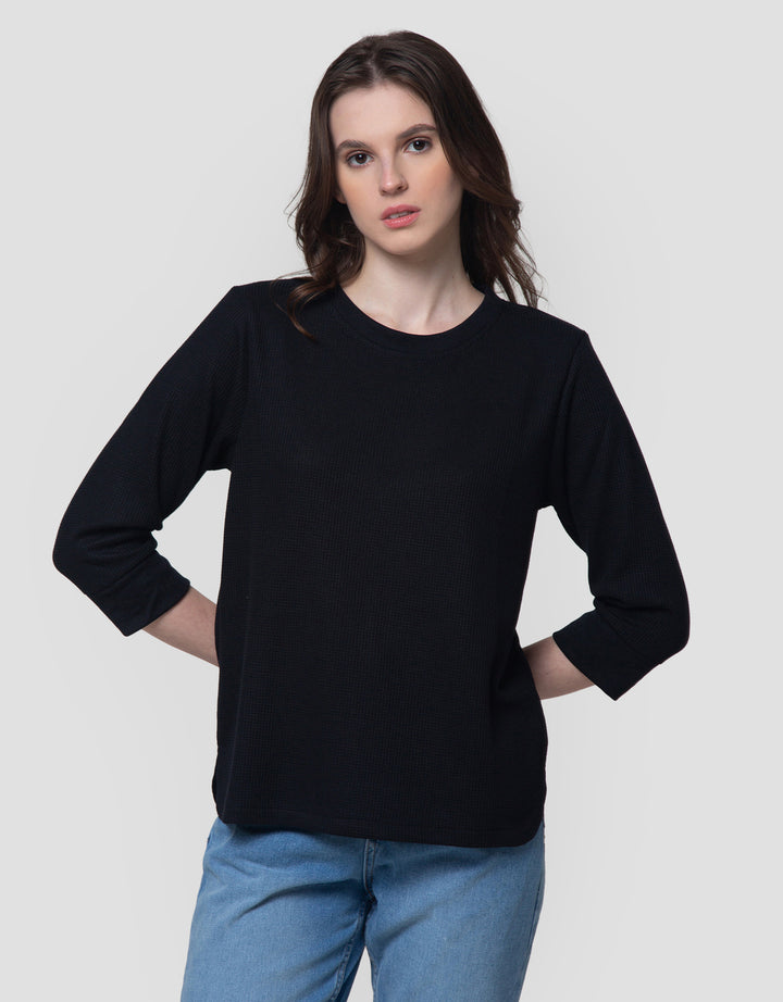 Connexion Waffle Plain Kaos Wanita