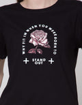 Details Tee Rose Print Women's T-shirt