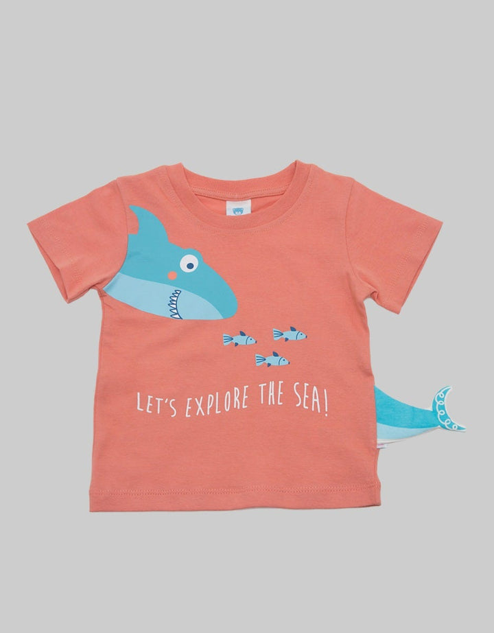 Pipiniko Am Shark Kaos Anak Laki-laki