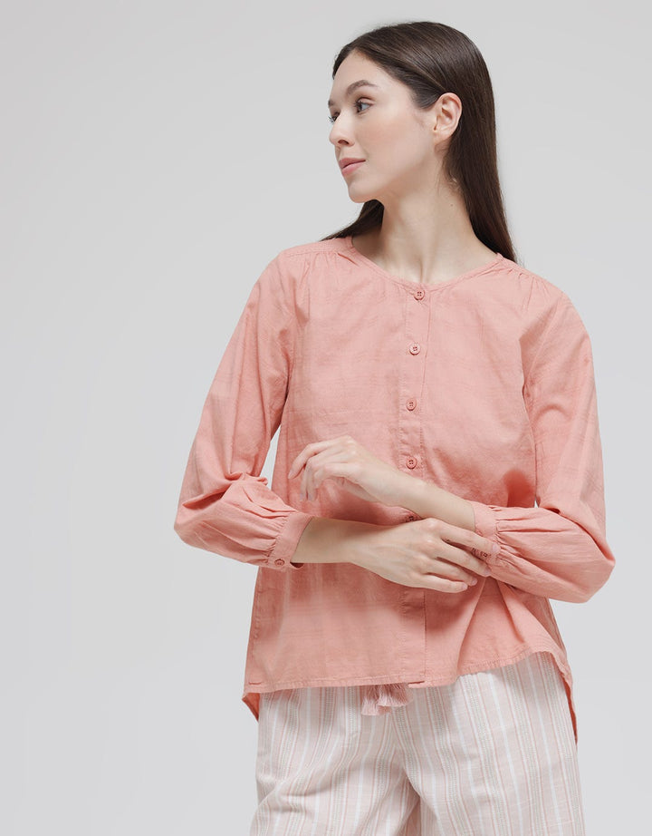 Exit Syaha Plain Round Blouse Wanita