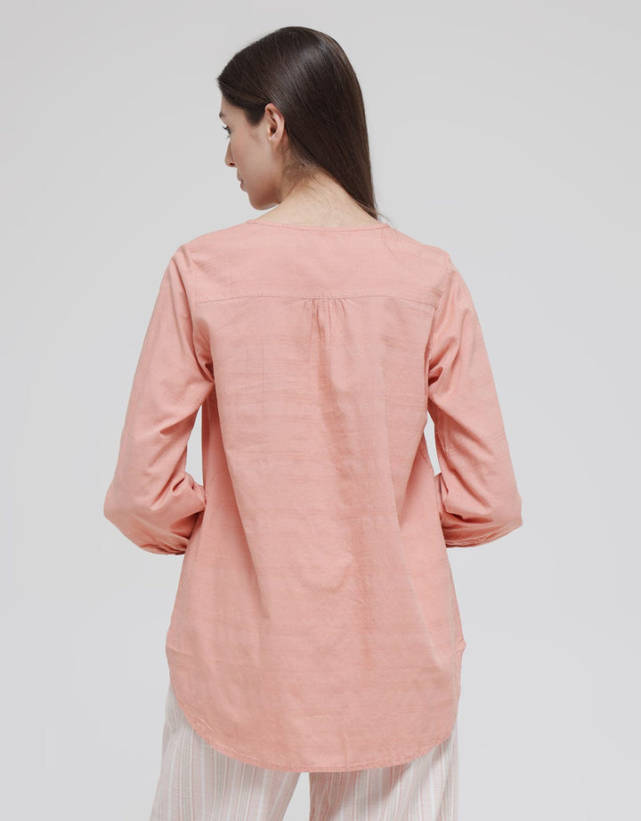 Exit Syaha Plain Round Blouse Wanita