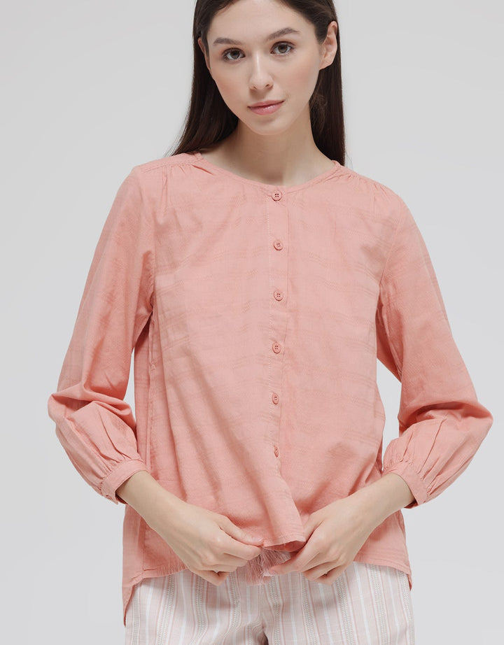 Exit Syaha Plain Round Blouse Wanita