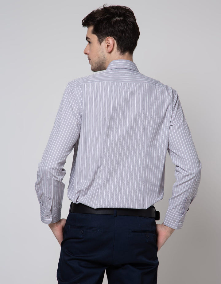 Stanley Adams Long Sleeve Shirt Slim Fit Med Stripe