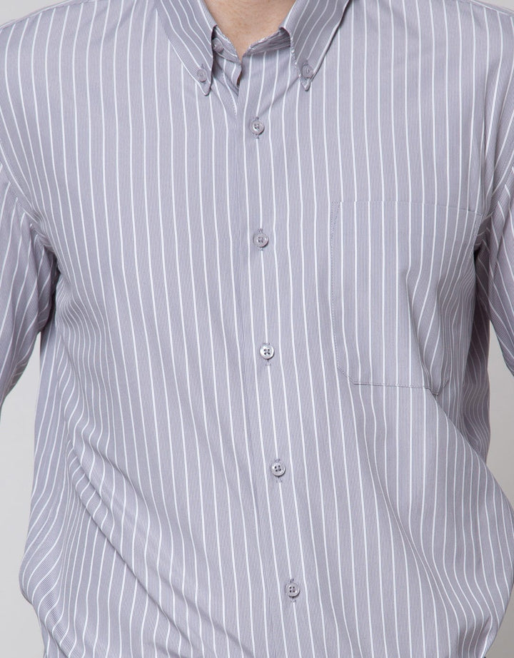 Stanley Adams Long Sleeve Shirt Slim Fit Med Stripe