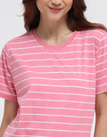 Nevada Stripe BB Solid Kaos Casual Wanita