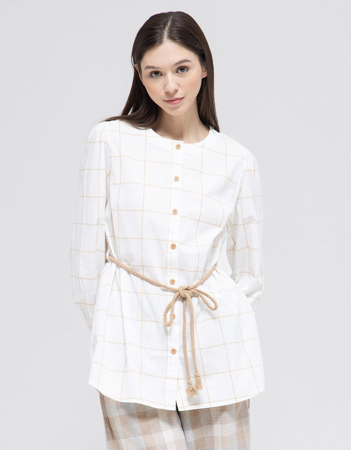 Expand Cera Belt Blouse Wanita