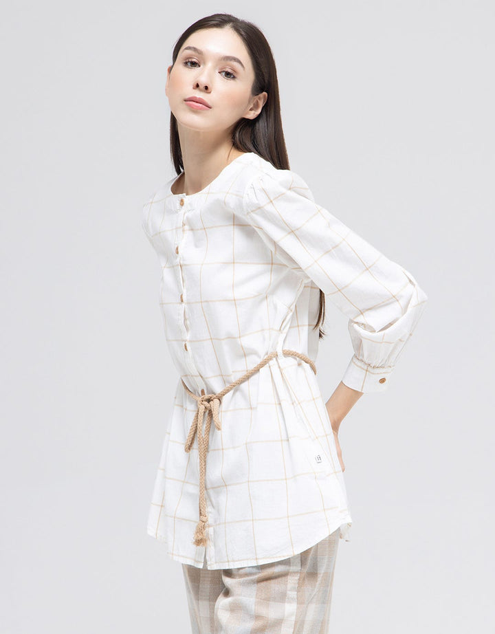 Expand Cera Belt Blouse Wanita