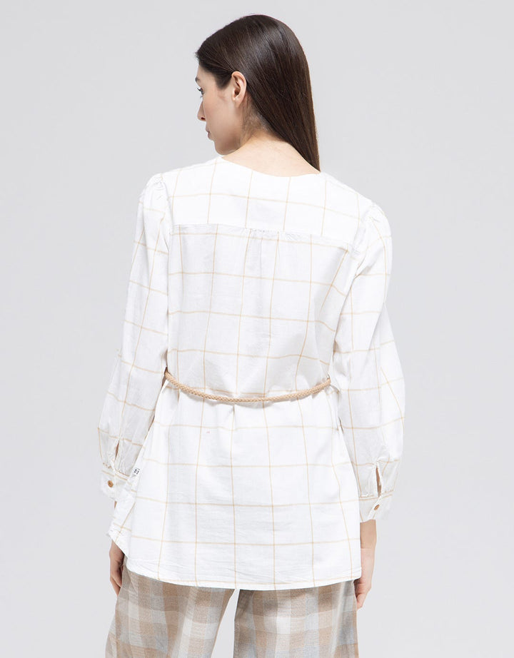 Expand Cera Belt Blouse Wanita
