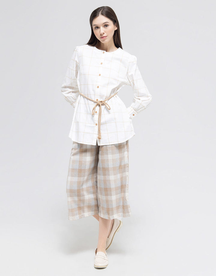 Expand Cera Belt Blouse Wanita