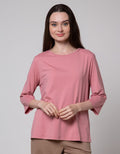 St. Yves Katun Combed Spandex Enzyme Kaos 3/4 Wanita