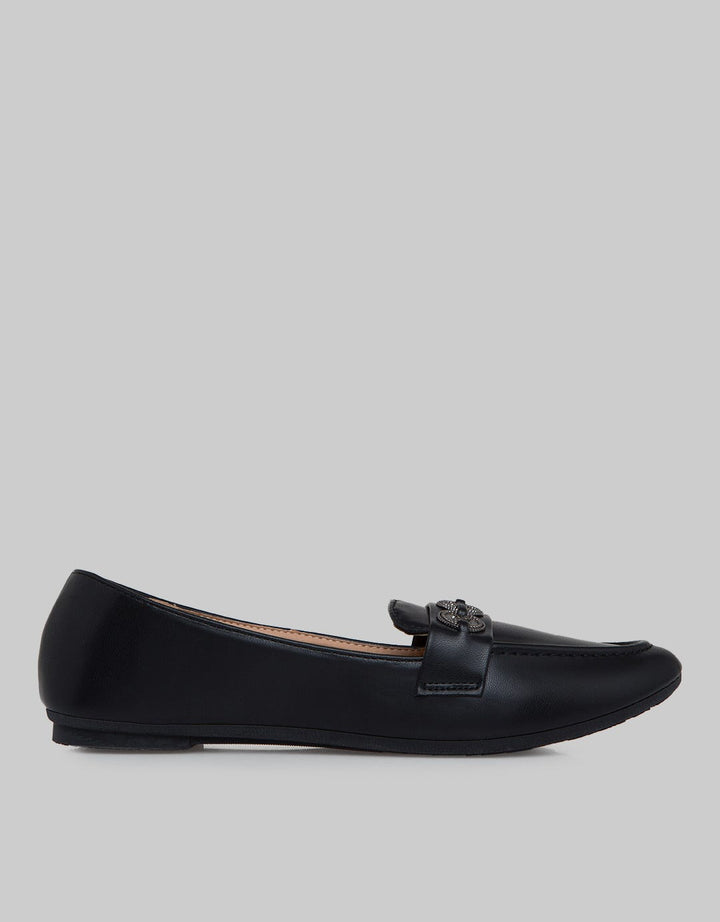 St. Yves Ballerinas Buckle Flat Shoes Wanita