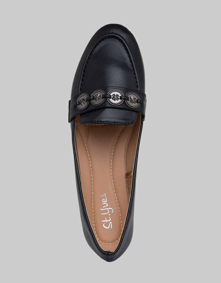 St. Yves Ballerinas Buckle Flat Shoes Wanita