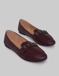 St. Yves Ballerinas Buckle Flat Shoes Wanita
