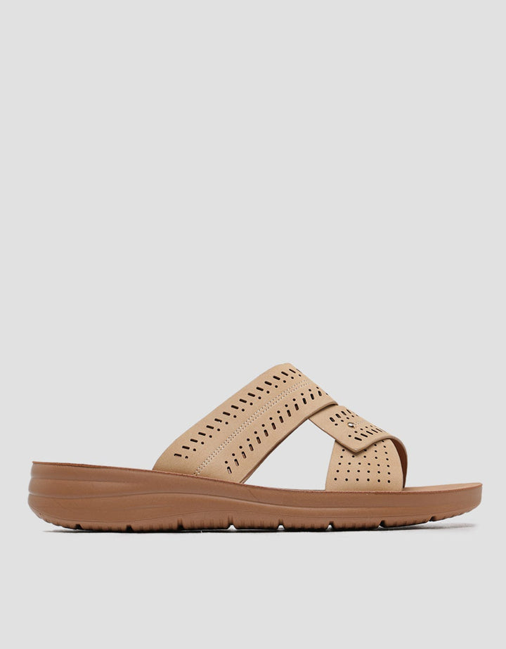 St. Yves Dot Cross Sandal Slip On Wanita
