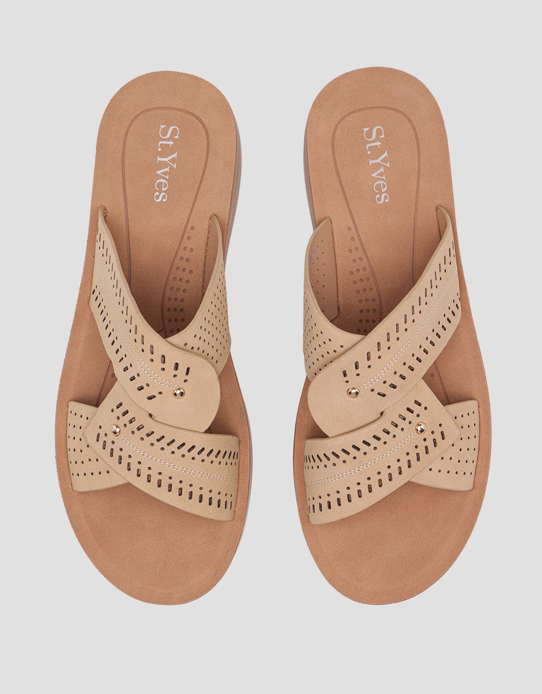 St. Yves Dot Cross Sandal Slip On Wanita