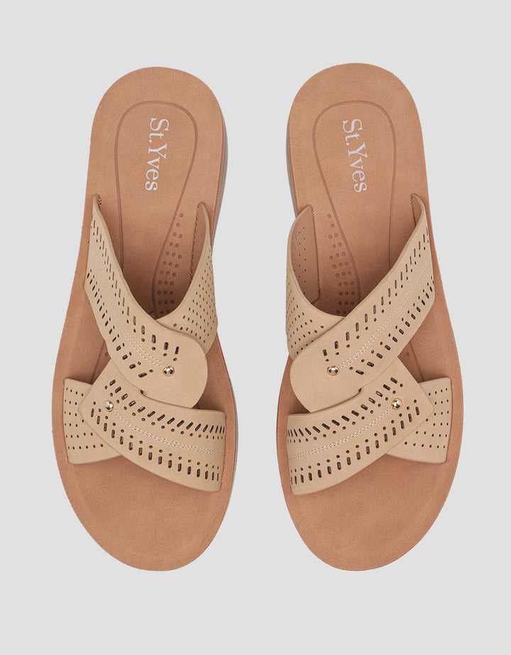 St. Yves Dot Cross Sandal Slip On Wanita