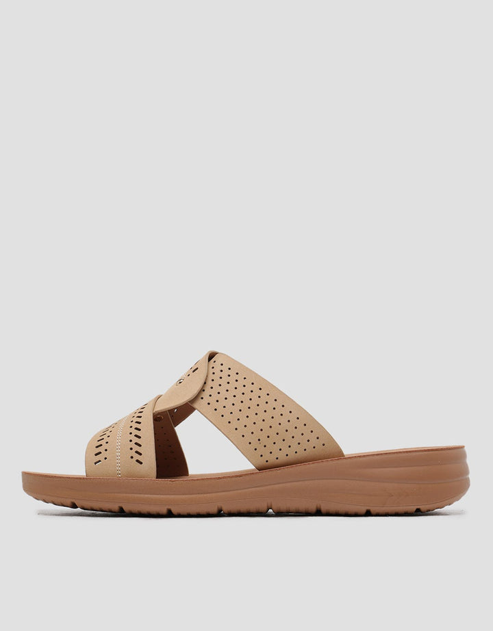 St. Yves Dot Cross Sandal Slip On Wanita