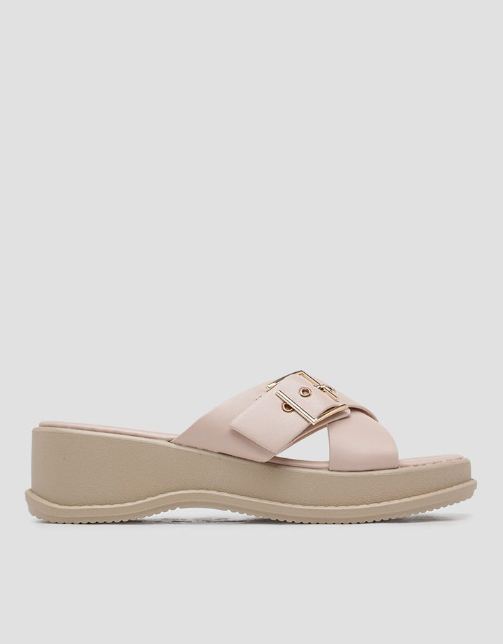 St. Yves Corss Ban Slip On Sandal Wedges Wanita