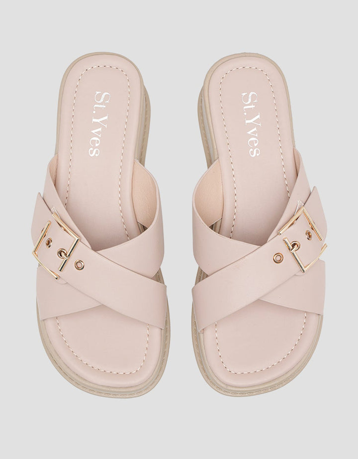 St. Yves Corss Ban Slip On Sandal Wedges Wanita