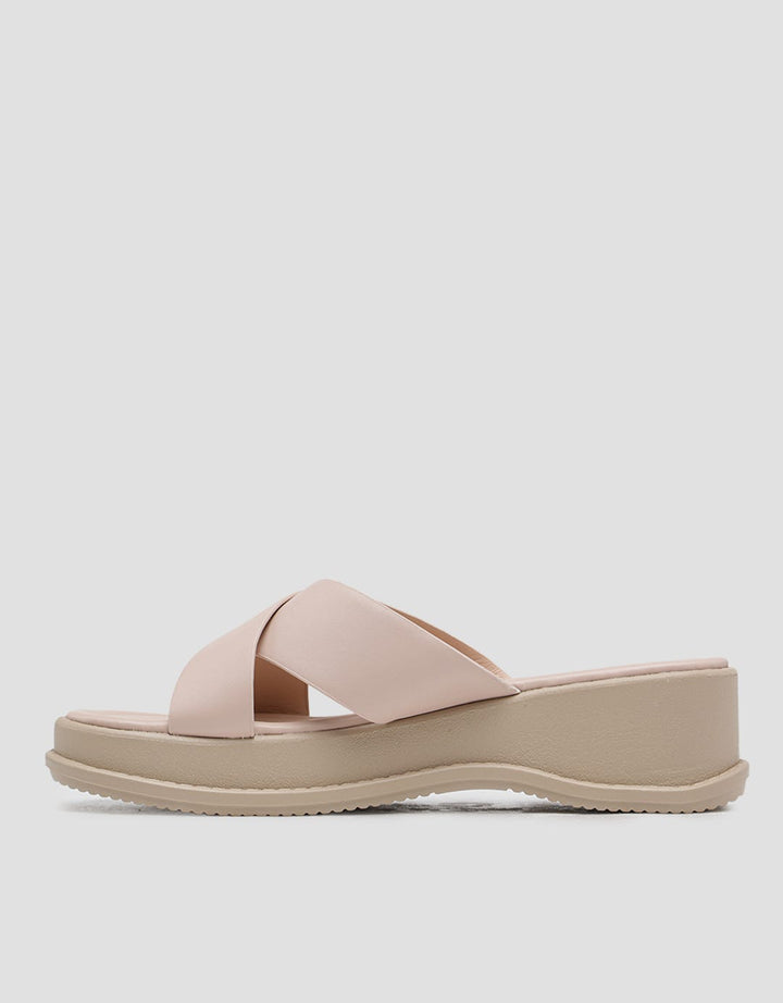 St. Yves Corss Ban Slip On Sandal Wedges Wanita
