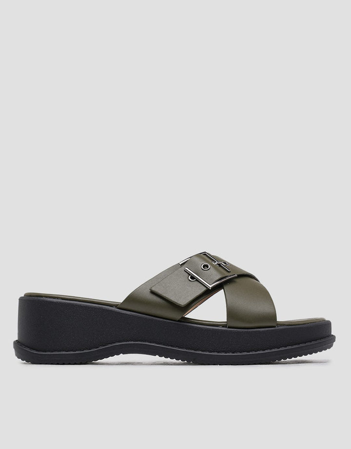 St. Yves Corss Ban Slip On Sandal Wedges Wanita