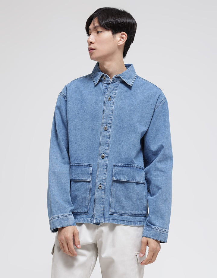 Nevada Denim Jacket Oversized Two Pocket