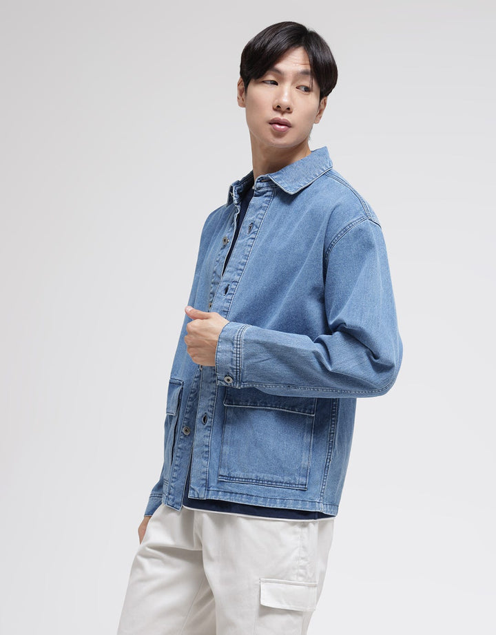 Nevada Denim Jacket Oversized Two Pocket