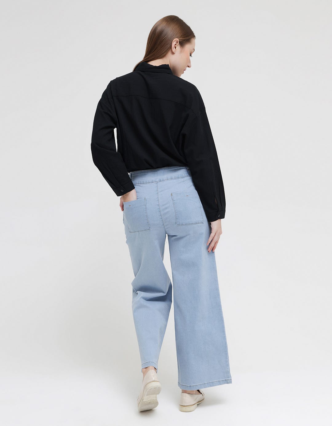 Triset Casual Pants Denim Look