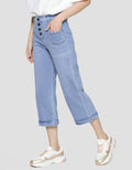 Triset Casual Pants Denim Look With Button