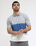 Nevada Jersey Stripe Tricolor Polo Shirt Pria