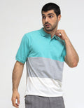 Nevada Jersey Stripe Tricolor Polo Shirt Pria