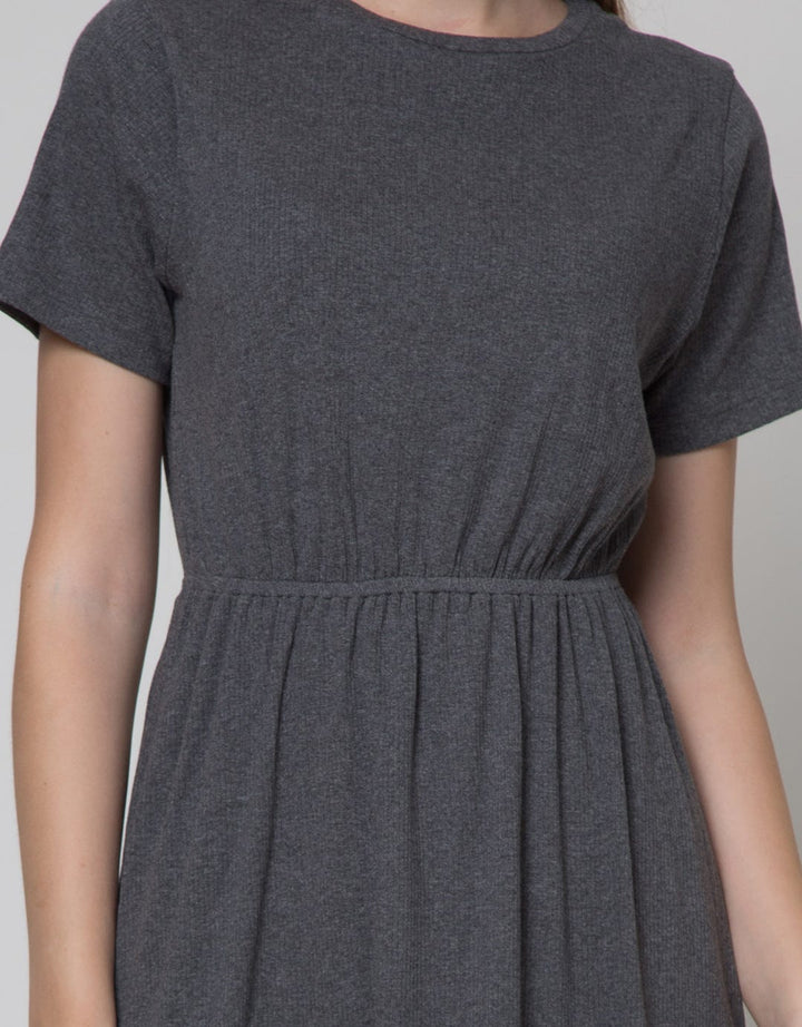 Connexion Short Sleeve Maxi Dress Rib