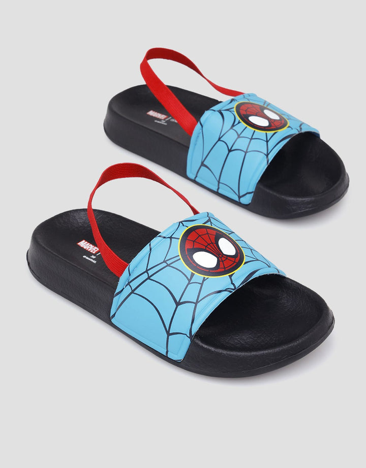 Marvel Slipper Sandals Boys Spiderman Head